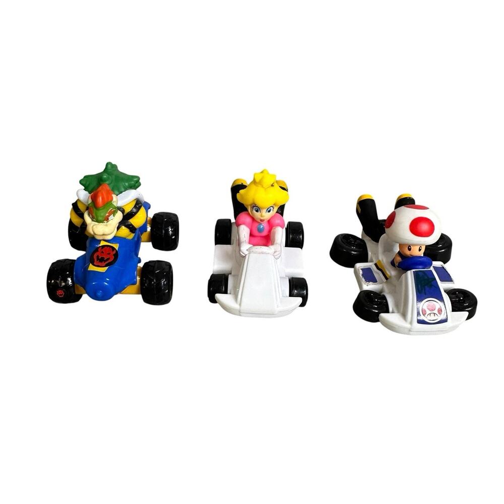 2024 McDONALD'S Mario Kart 8 Deluxe Nintendo Happy Meal Toys Lot of 3